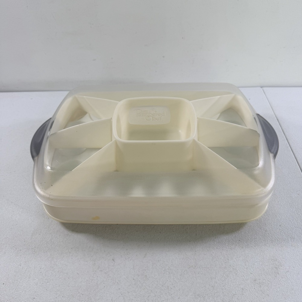 Pampered Chef Chillzanne Rectangular Server #2781 Deviled Egg/Vegetable Tray
